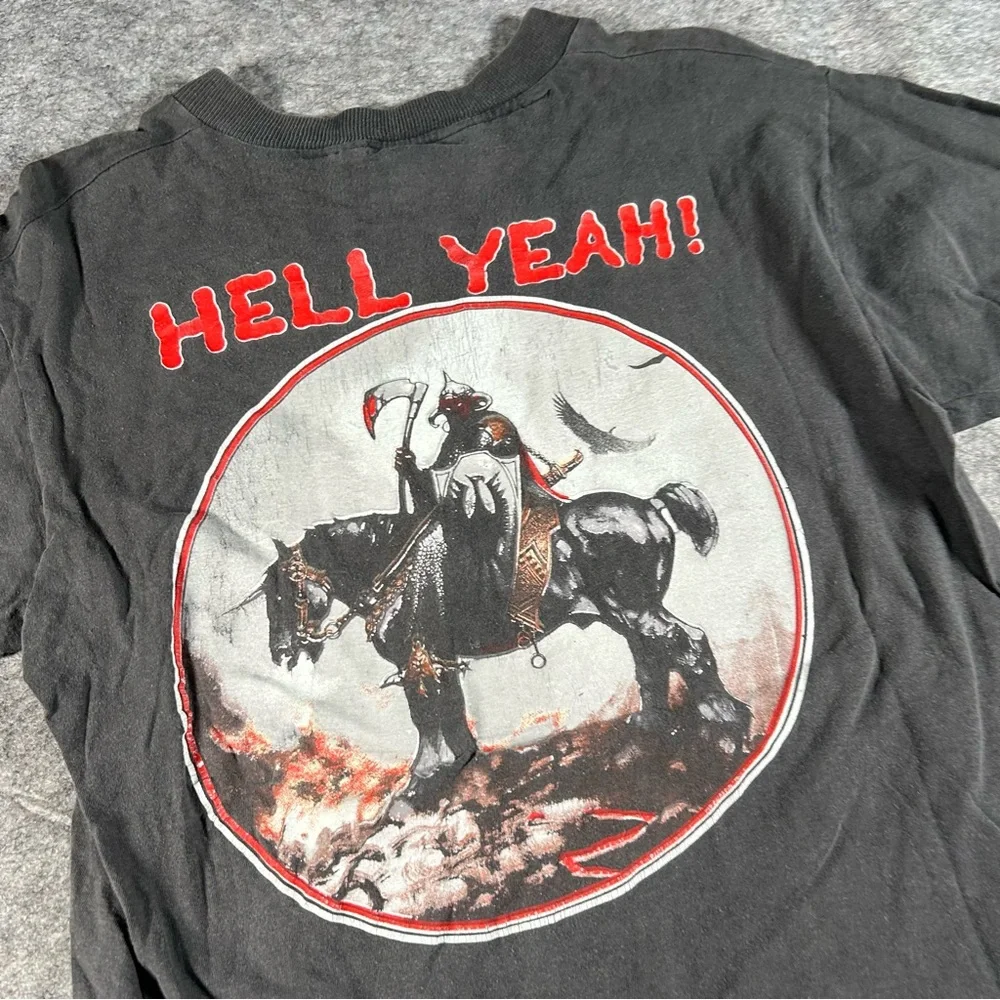 Vintage Molly Hatchet Shirt Mens Small Black 80s Hell Yeah Tour Band‎ 1988 Rock